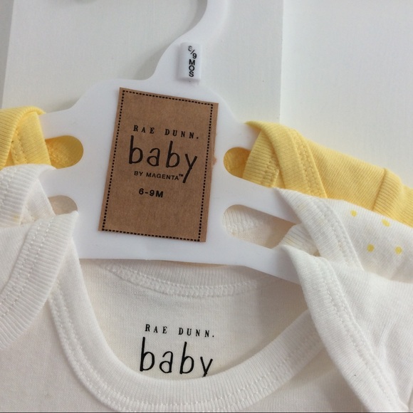 Rae Dunn baby set of 3 onesies - Picture 5 of 6